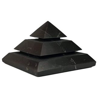 Pirámide Sakkara Grande de Shungit - 10x10 cm.